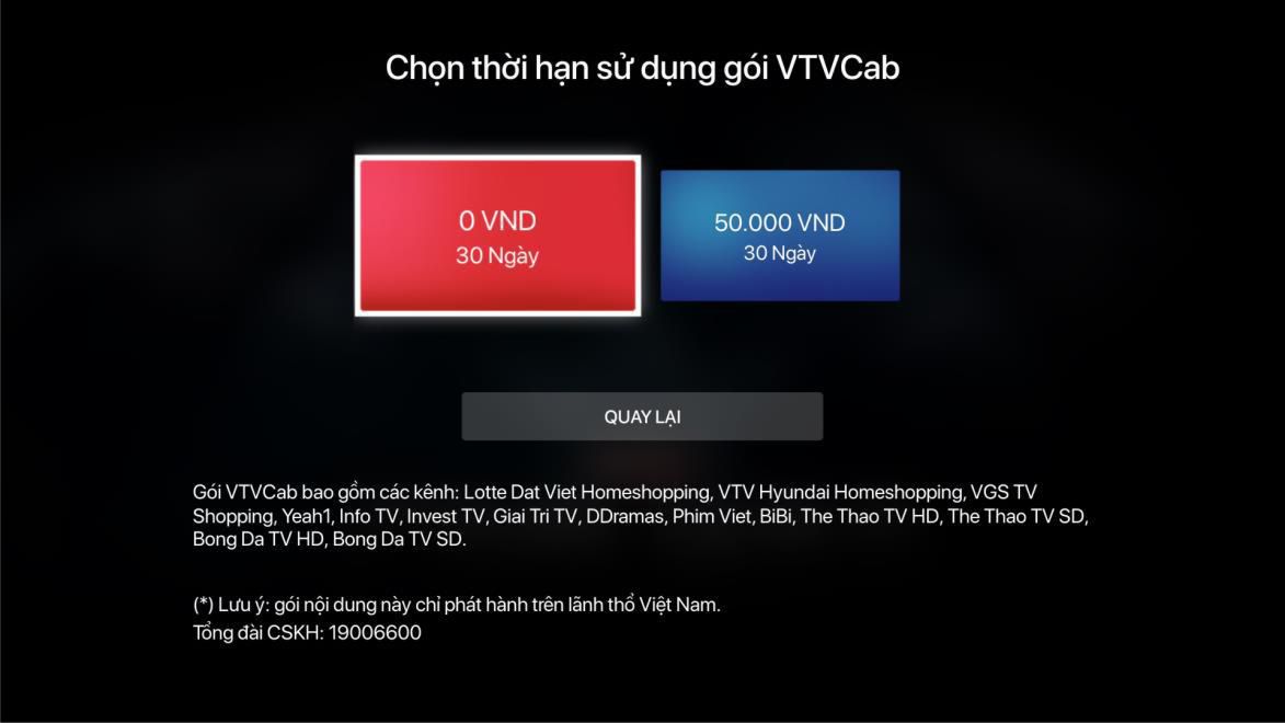 Chon goi kenh phu hop VTVCab/Premium