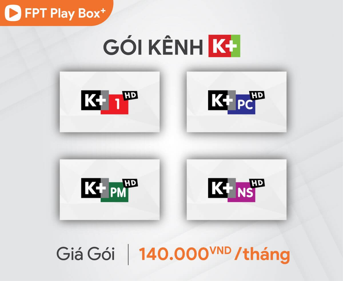 Danh sách kênh gói K+ FPT Play Box 
